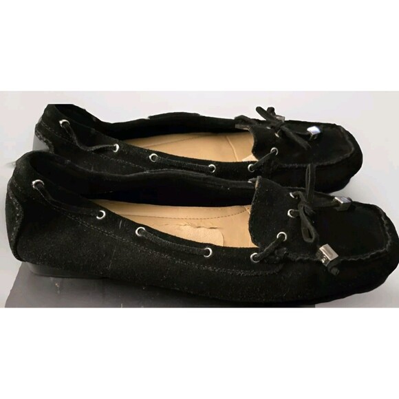 MICHAEL KORS Black Leather Loafers "Amber" Shoes Moc Flats Ladie's Size 10 M - Picture 5 of 8